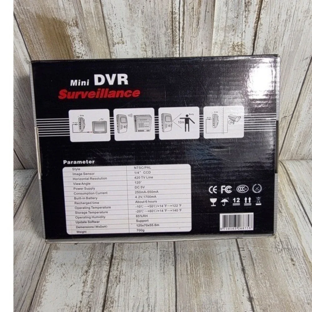 Sony NTSC Mini DVR Surveillance Motion Detector Camera 2GB CAM6601 White